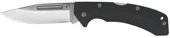 AccuSharp 711C Lockback  3" Folding Clip Point Plain Stainless Steel Blade/Black FRN Handle Includes Allen Wrench