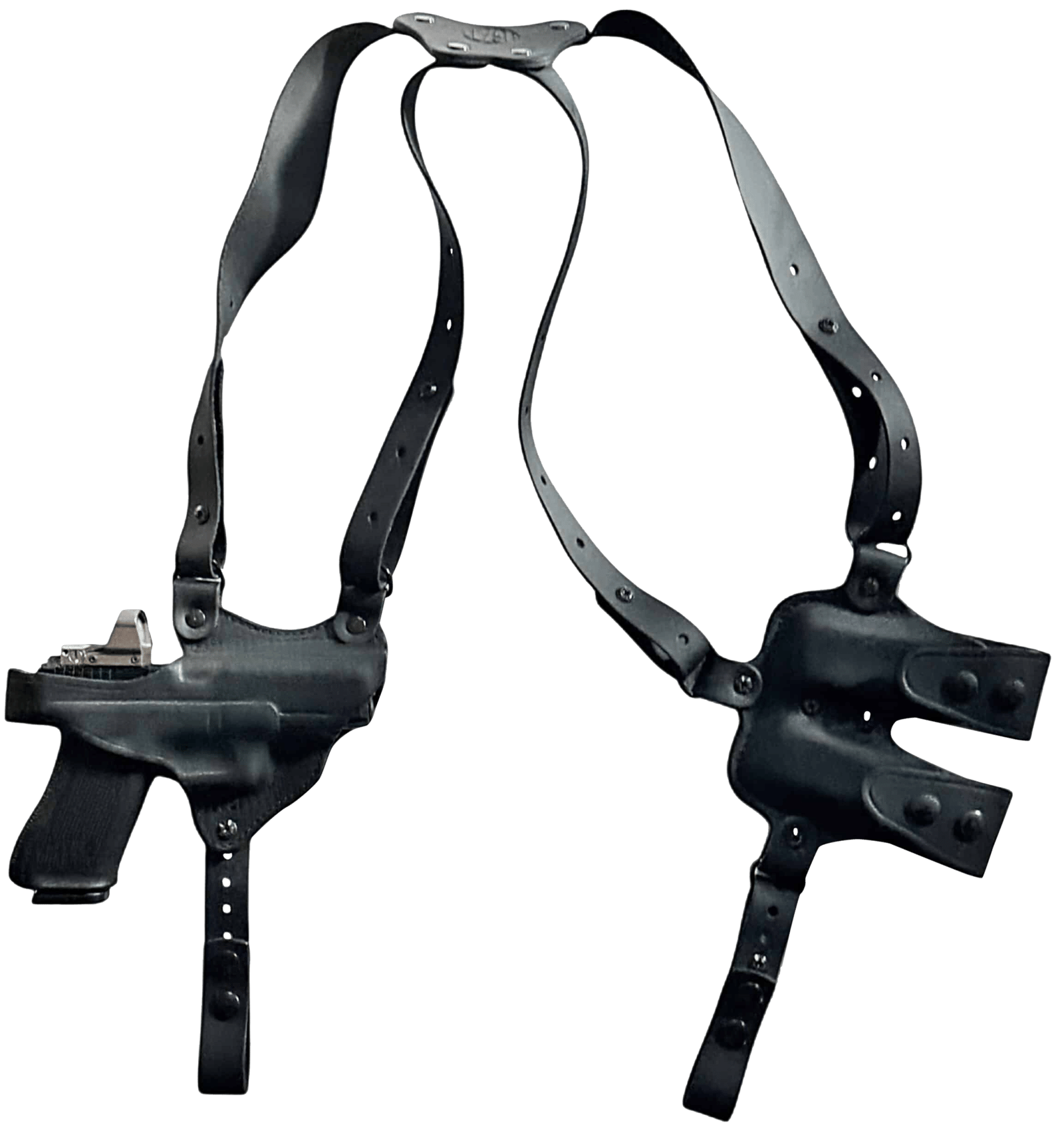 1791 Gunleather NSS2.4SBLHR  Optic Ready Shoulder Horizontal Black Fits Sig P320 Right Hand