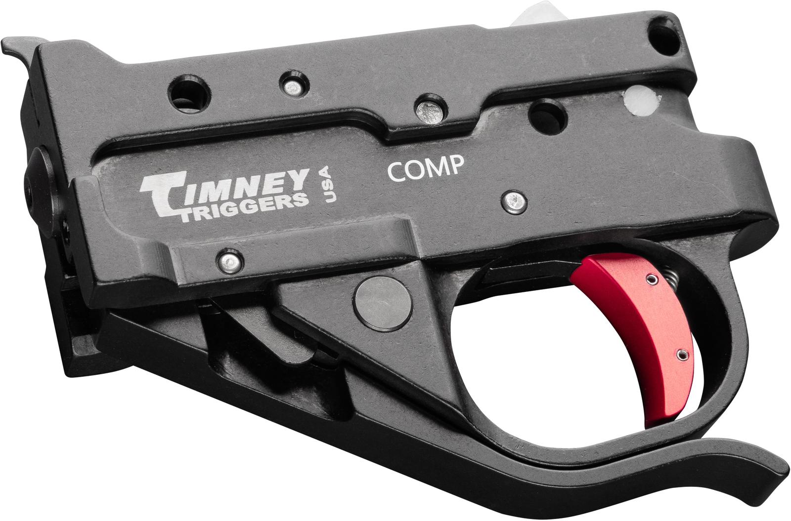 Timney Triggers 10222CCOMP Replacement Trigger  Compact Black/Red Drop-In Fits Ruger 10/22