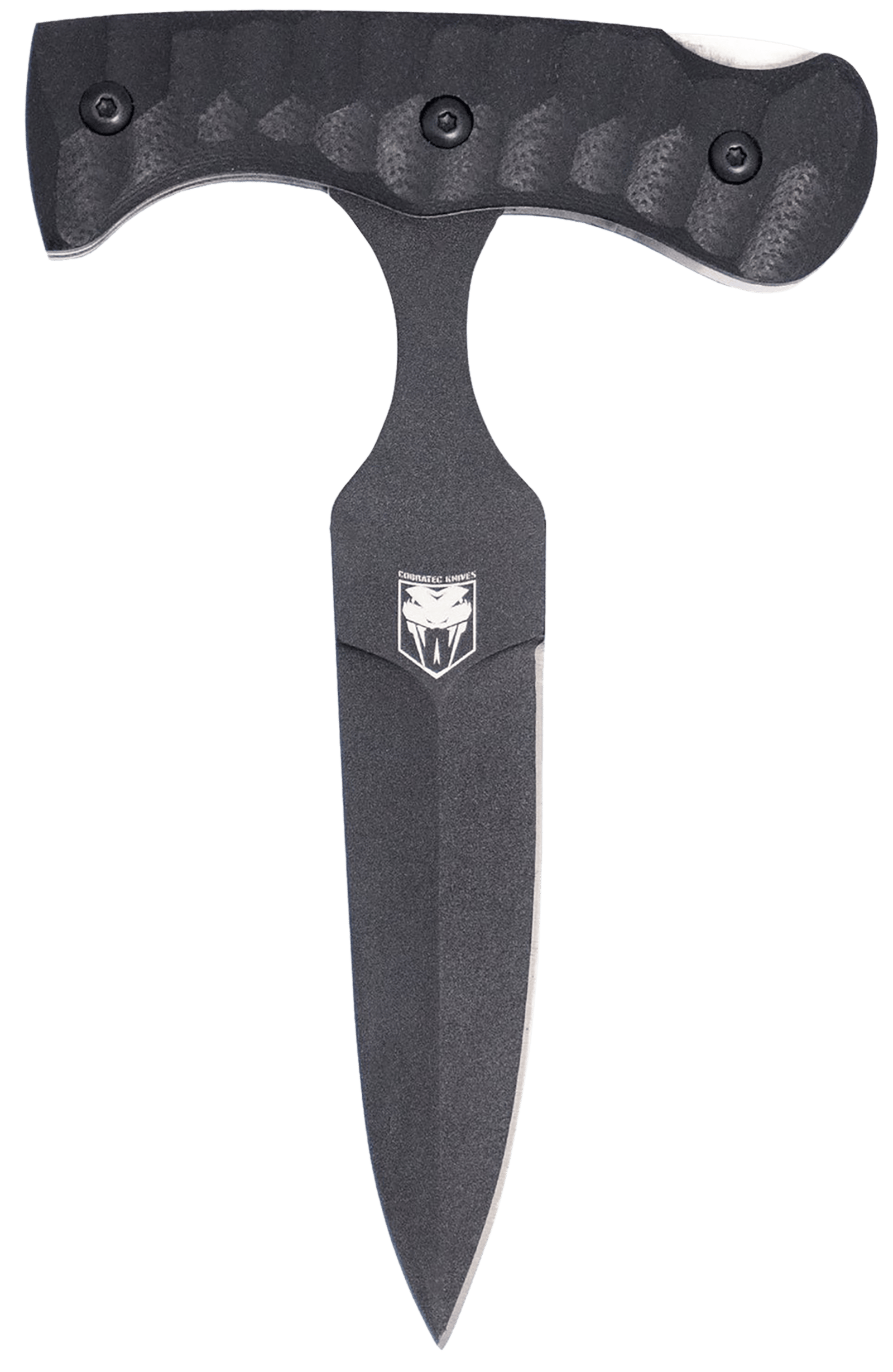 CobraTec Knives FG10PD Folding Push Dagger  2.88" Folding Dagger Plain Black D2 Steel Blade, 4.06" Black Textured G10 Scales Handle