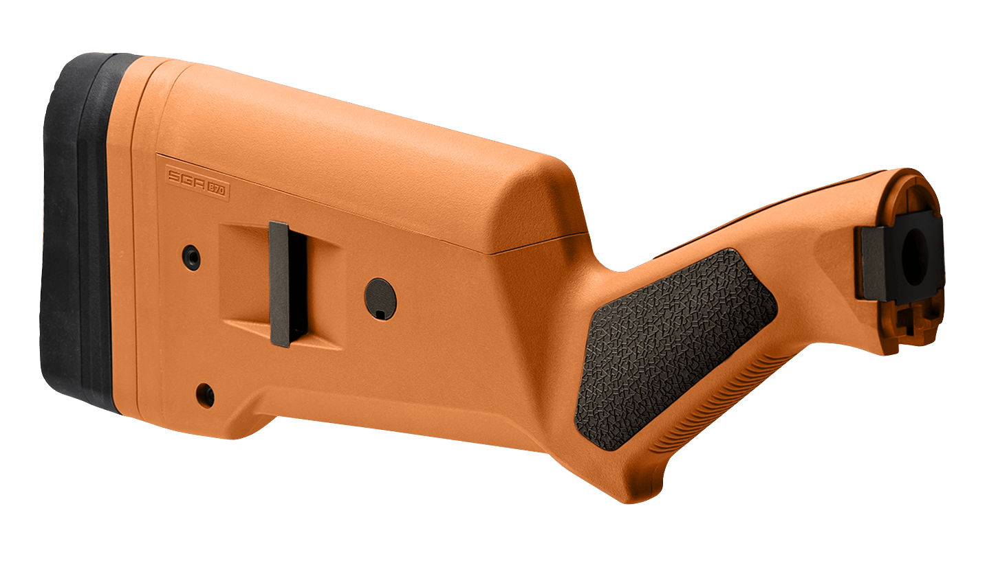 Magpul MAG460-ORG SGA Stock Fixed Orange Synthetic for Remington 870 12 GA