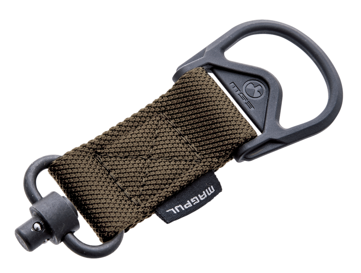Magpul MAG517-COY MS1/MS3 QD Sling Adapter made of Steel with Maganese Phosphate Coyote Finish, Polymer Hardware, Nylon 1.25" Webbing & Two to One-Point Design for AR-15, M4, M16, AK-Platform & AKM