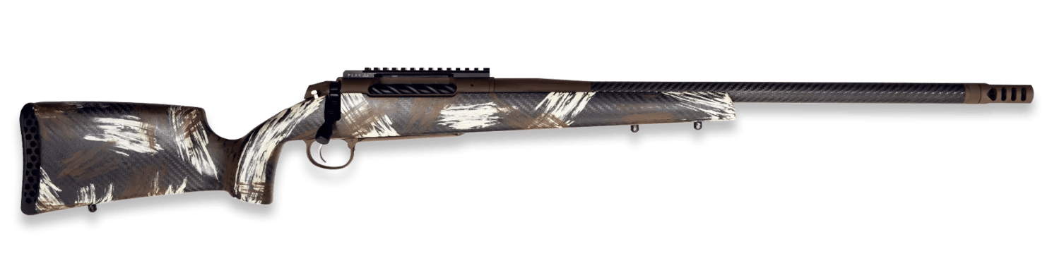 Weatherby 3WACT25RWR4B 307 Alpine CT 25 WBY RPM 4+1 22" +2" Carbon Fiber BSF Threaded Barrel, Chocolate Brown Cerakote Steel Receiver w/Picatinny Rail, WYO Brown w/Backpack Brushed Accents Fixed Peak