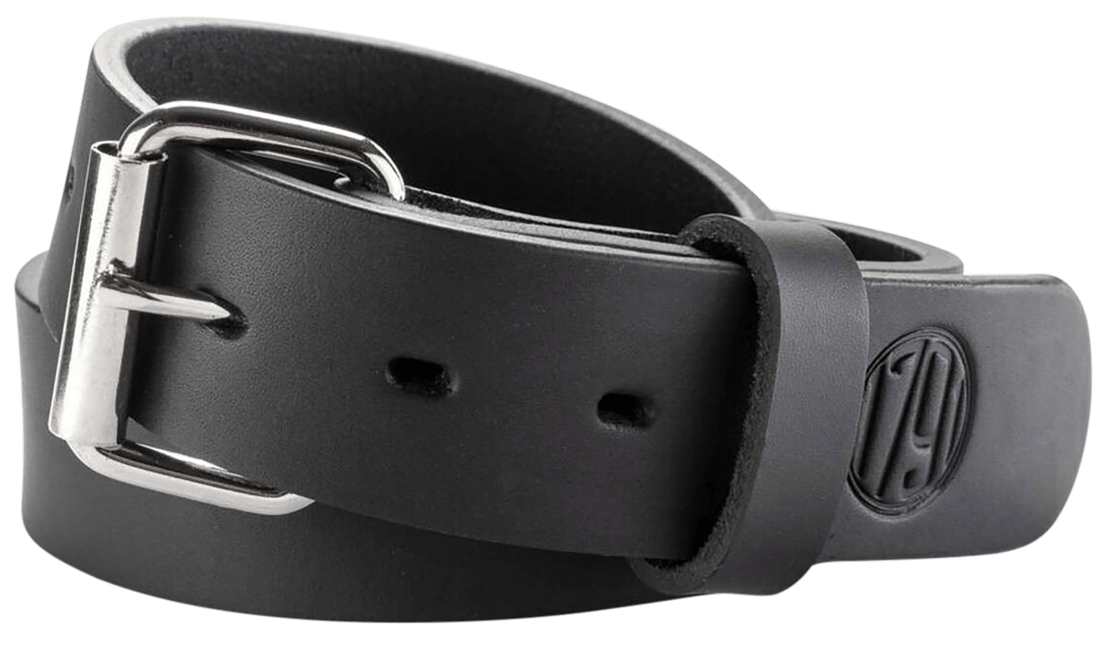 1791 Gunleather BLT014246SBLA 01  Gun Belt Stealth Black Leather 42/46 1.50" Wide Buckle Closure
