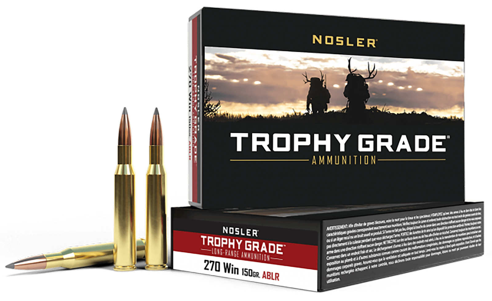 Nosler 60125 Trophy Grade Long-Range 270Win 150gr Nosler Spitzer AccuBond Long Range 20 Per Box/10 Case