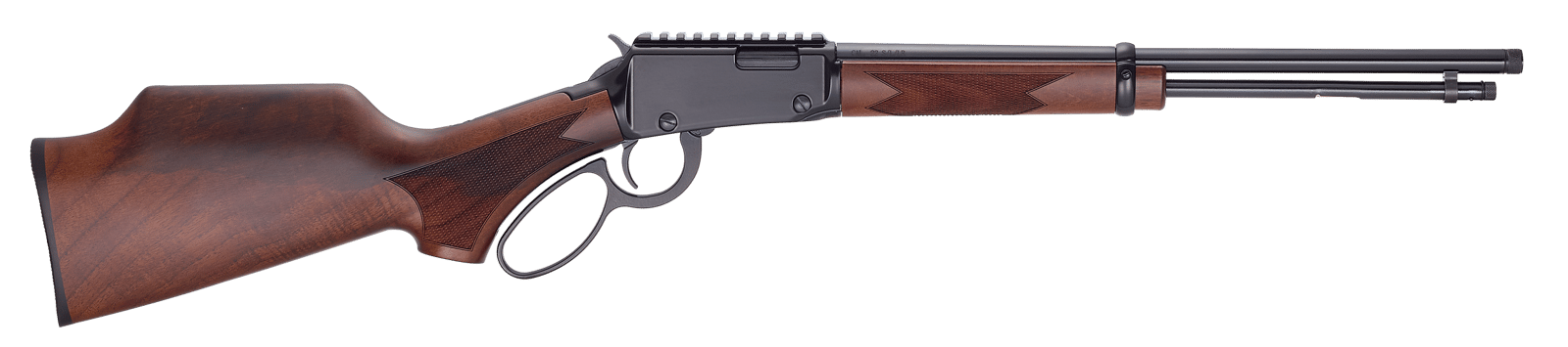 Henry H001PGHR22 Sporter Carbine 22 S/L/LR 13/14/18+1 16.50" Blued Threaded Barrel, Black Aluminum Receiver w/Picatinny Rail, American Walnut Fixed w/Pistol Grip Stock