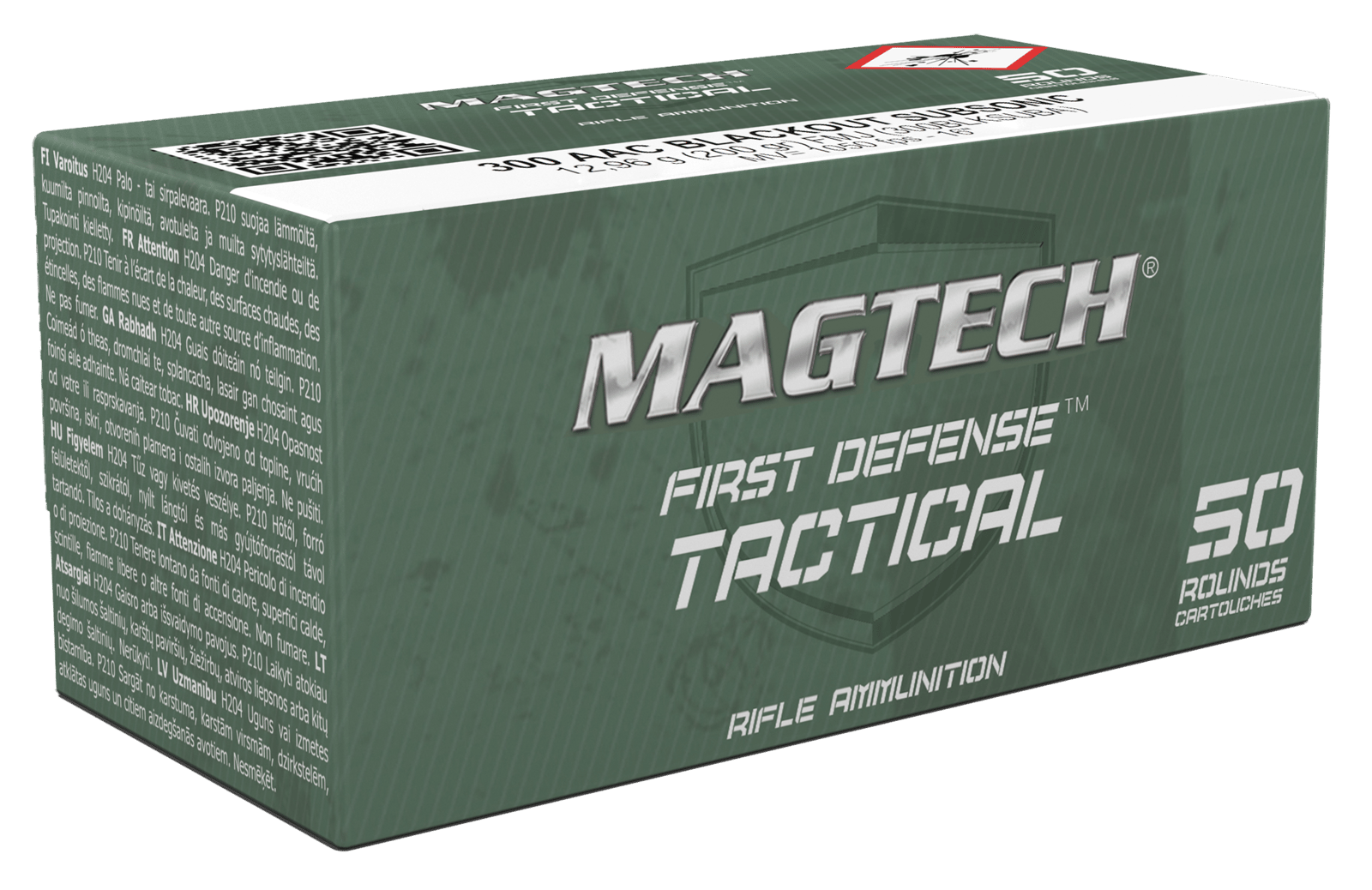 Magtech 300BLKSUBA Tactical/Training  300Blackout 200gr Full Metal Jacket Subsonic 50 Per Box/20 Case