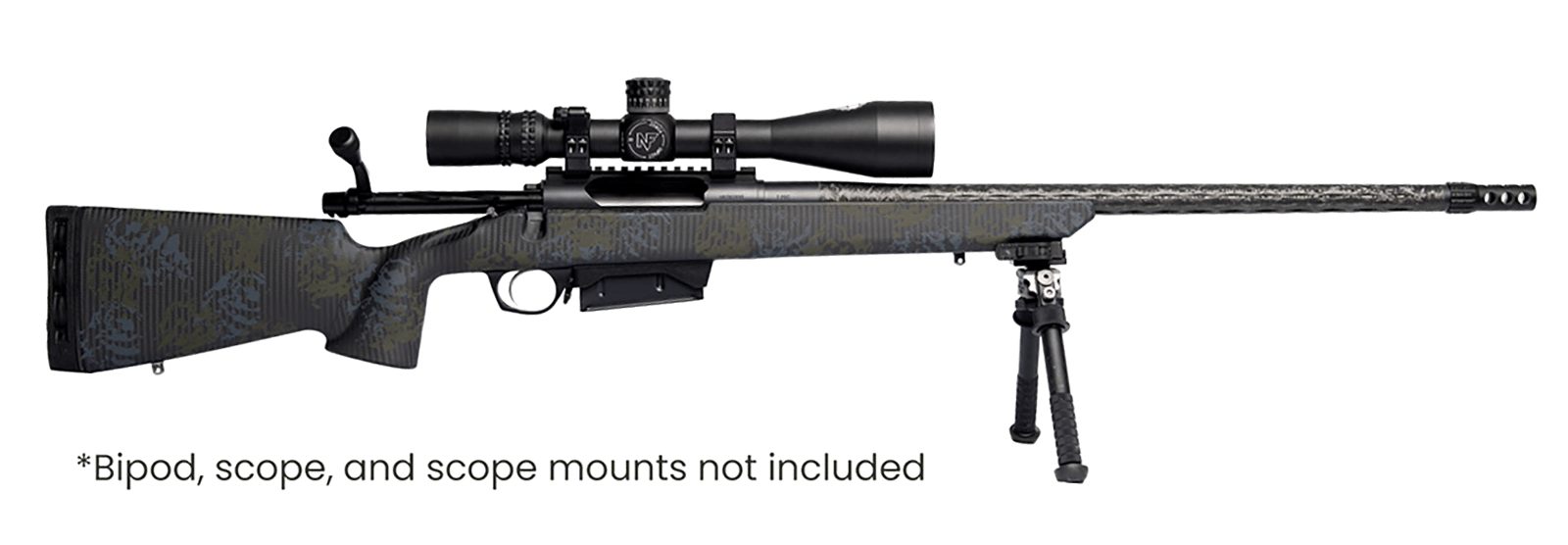 Horizon Firearms RF019C232216C20 Vandal Carbon II 300 PRC 22" Black Fluted Barrel, Black Drilled & Tapped Receiver, Black Iota EKO X Carbon Fiber Stock