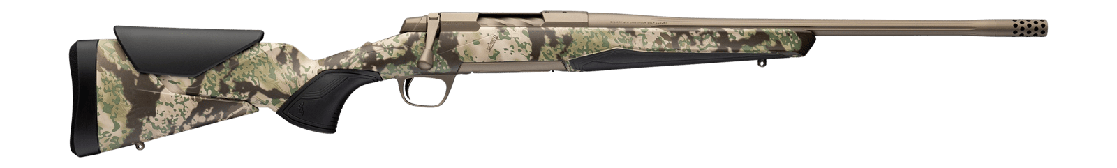 Browning 036139218 X-Bolt 2 Speed SPR Full Size 308 Win 4+1 18" Smoked Bronze Cerakote Fluted Threaded Barrel, Smoked Bronze Cerakote Steel Drilled & Tapped Receiver, Kryptek Obskura Transitional Camo