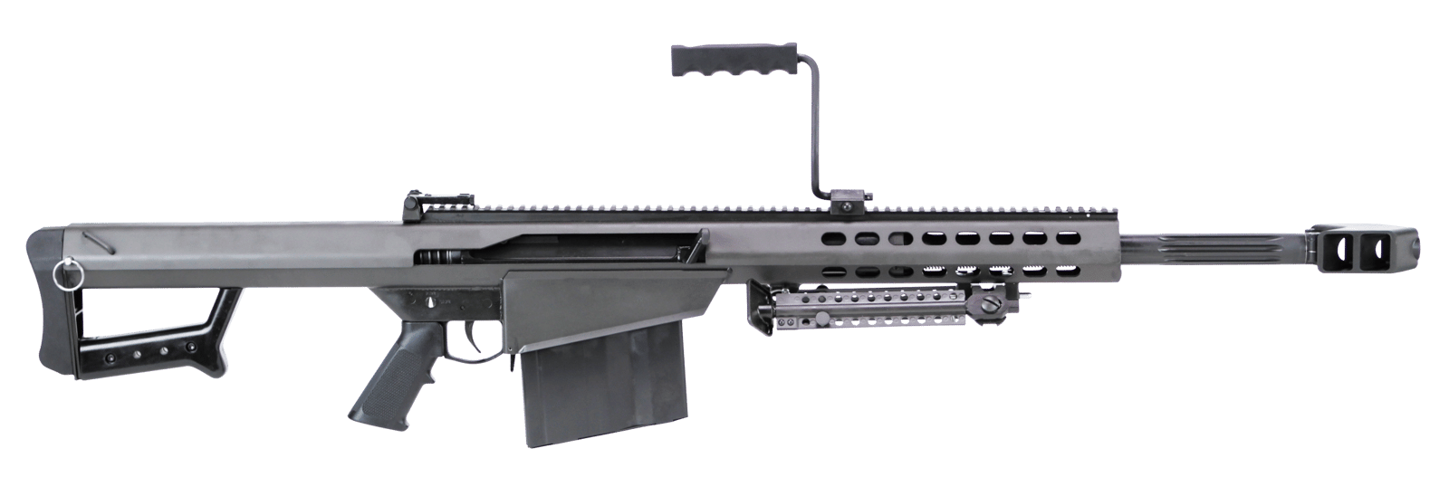 Barrett 13318 M82A1  50 BMG 10+1 20" Chrome-Lined Fluted Barrel, Black Cerakote Steel Receiver, Black Fixed Stock w/Sorbothane Recoil Pad, M1913 Optics Rail, Includes Hard Carry Case