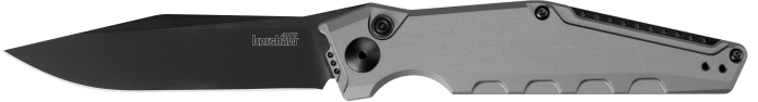 Kershaw 7900GRYBLK Launch 7 3.75" Folding Clip Point Drop Point Plain Black DLC CPM 154 SS Blade Gray Anodized Aluminum Handle Includes Pocket Clip
