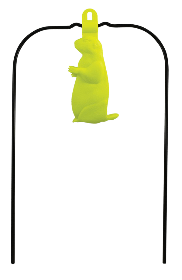 Birchwood Casey 48022 Ground Strike Hanging Prairie Dog Pistol/Rifle Rubber/Metal Yellow Prairie Dog Illustration Impact Enhancement Motion