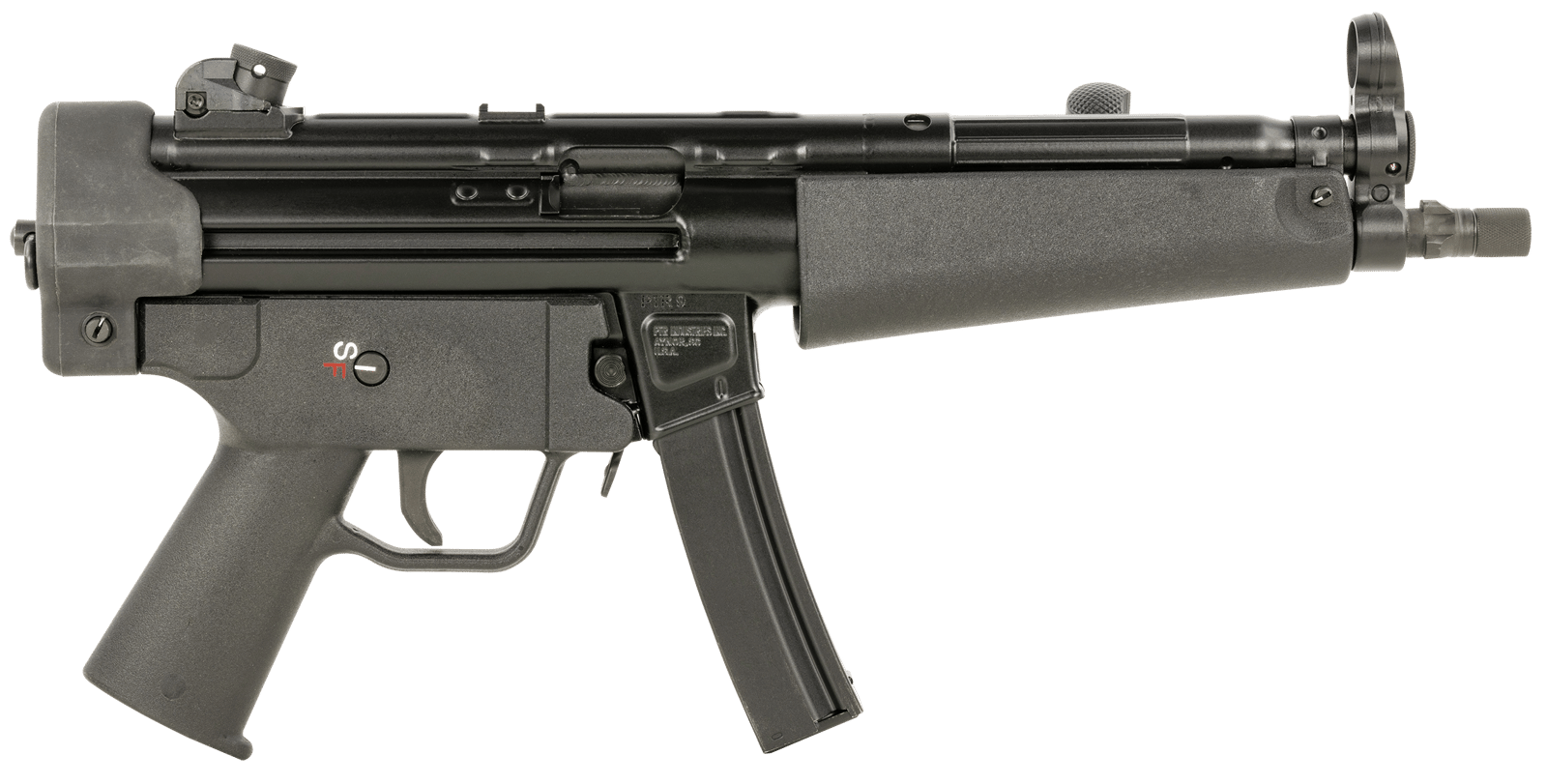 PTR 604 9CT  9mm Luger 20+1 9" Black Nitride 3-Lug Threaded Barrel, Black Plastic Handguard, Black Polymer Grips Includes 2 Magazines, Cable Lock, Single Point Bungee Sling