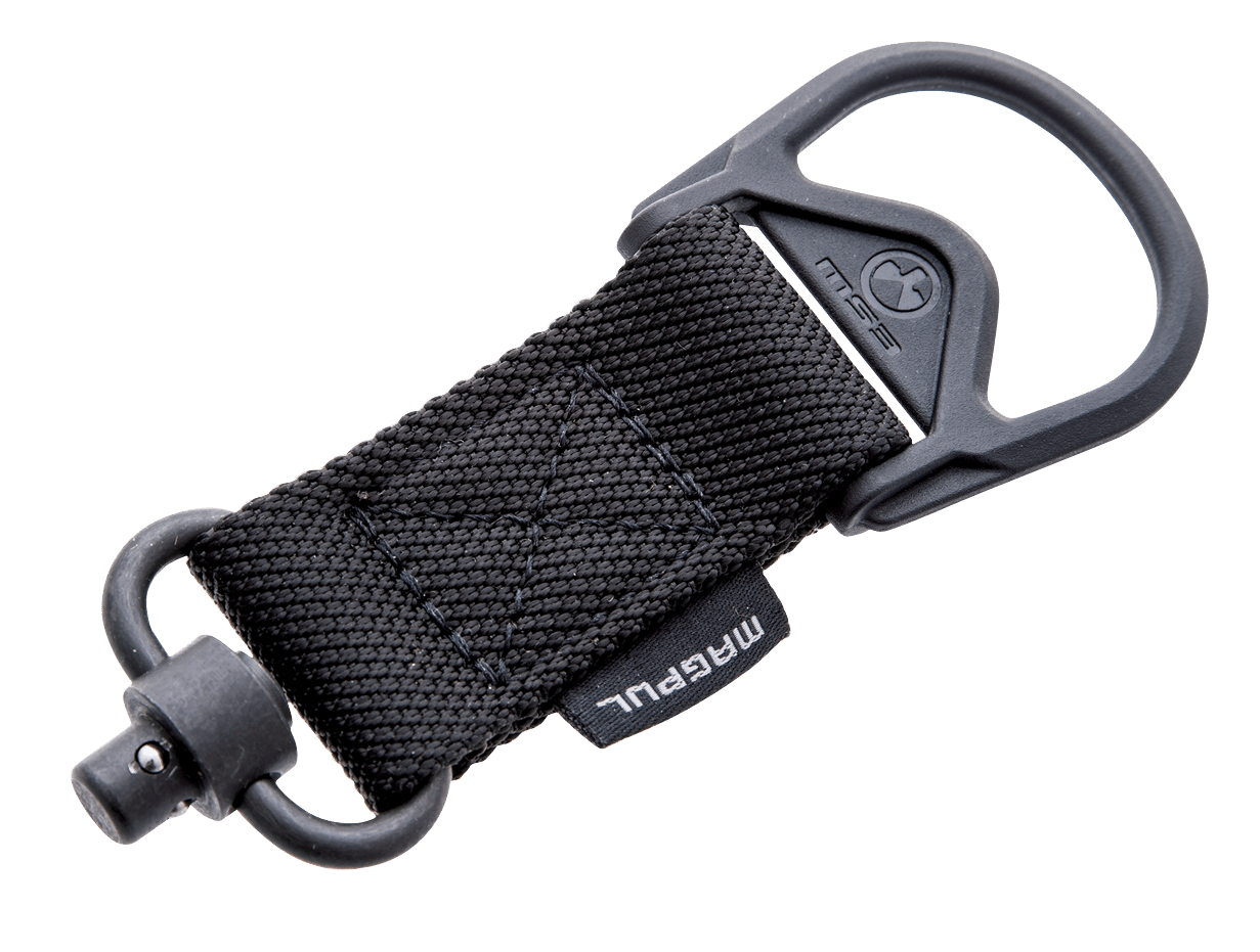 Magpul MAG517-BLK MS1/MS3 QD Sling Adapter made of Steel with Maganese Phosphate Black Finish, Polymer Hardware, Nylon 1.25" Webbing & Two to One-Point Design for AR-15, M4, M16, AK-Platform & AKM