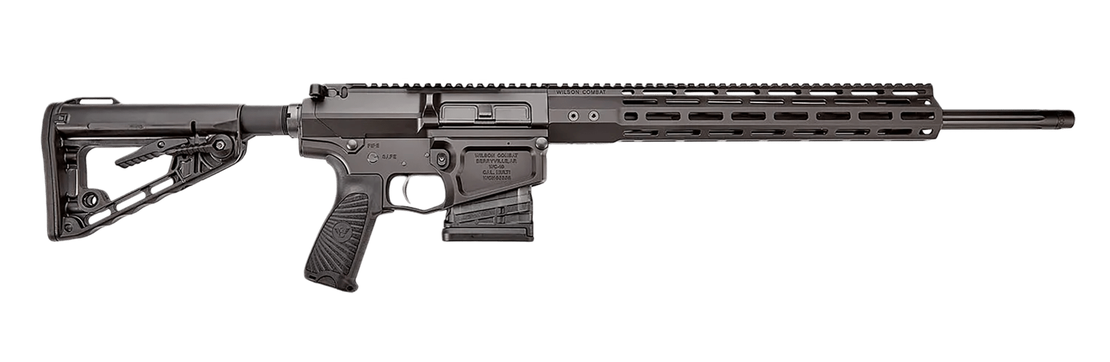 Wilson Combat SS-308FTBLACK Super Sniper  308 Win 20" Fluted Threaded Barrel Black Armor-Tuff