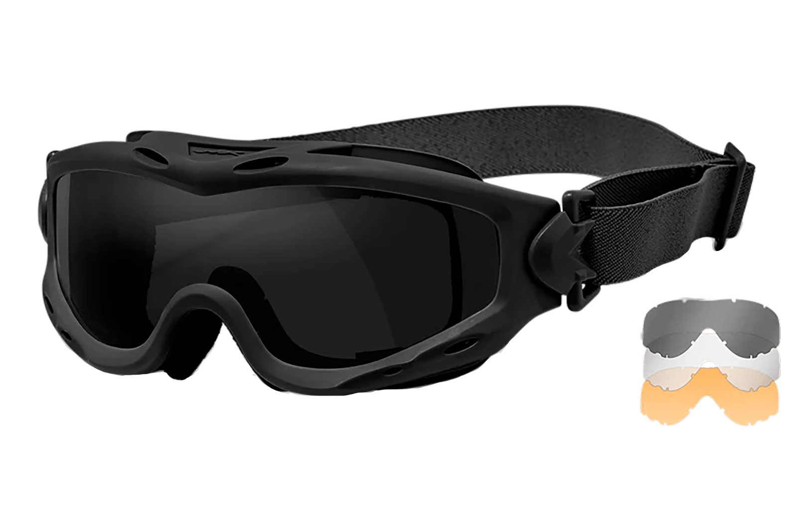 Wiley X SP293B Spear Goggles Smoke Gray/Clear/Light Rust Lens Matte Black Frame