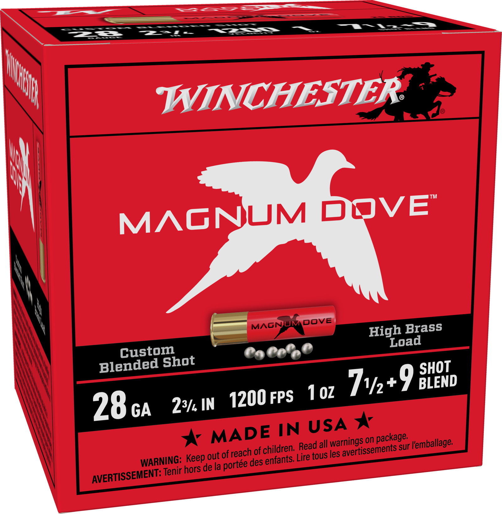 WIN MD2879  MAG DOVE 28G 2-3/4" 1-1/4 7.5/9  25/10
