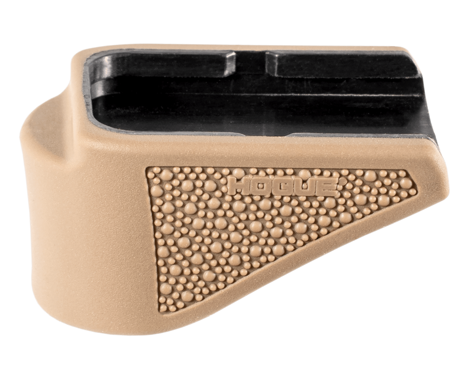 Hogue 18623  Extension Base Pad Fits Glock 26 Compatible w/ 10rd Magazine FDE Overmolded Rubber