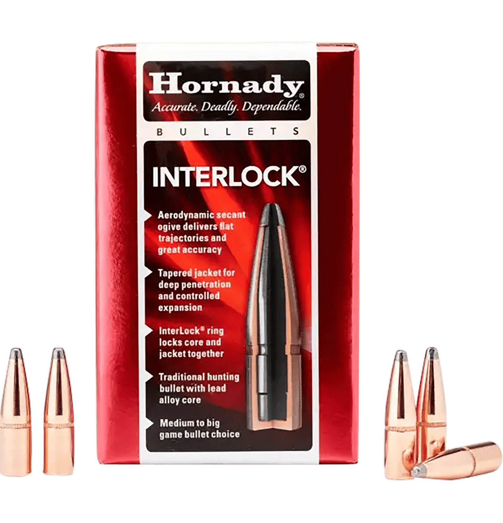 Hornady 3235 InterLock  8mm .323 170 gr Round Nose 100 Per Box/ 15 Case