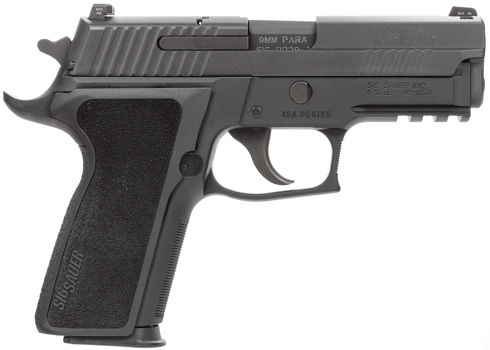 Sig Sauer 229R9ESECA P229 Compact Enhanced Elite *CA Compliant 9mm Luger 3.90" 10+1 Black Hardcoat Anodized Black 1-Piece Ergo Grip