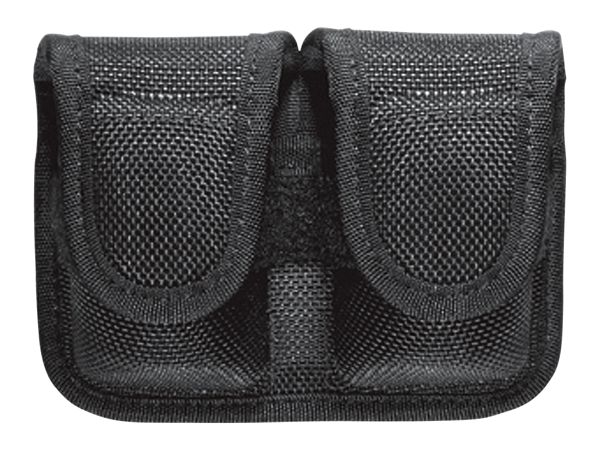 Bianchi 17400 7301 SpeedLoader Pouch Double Black Accumold Hook & Loop Belts 2-2.25" Wide Compatible w/ 38/357