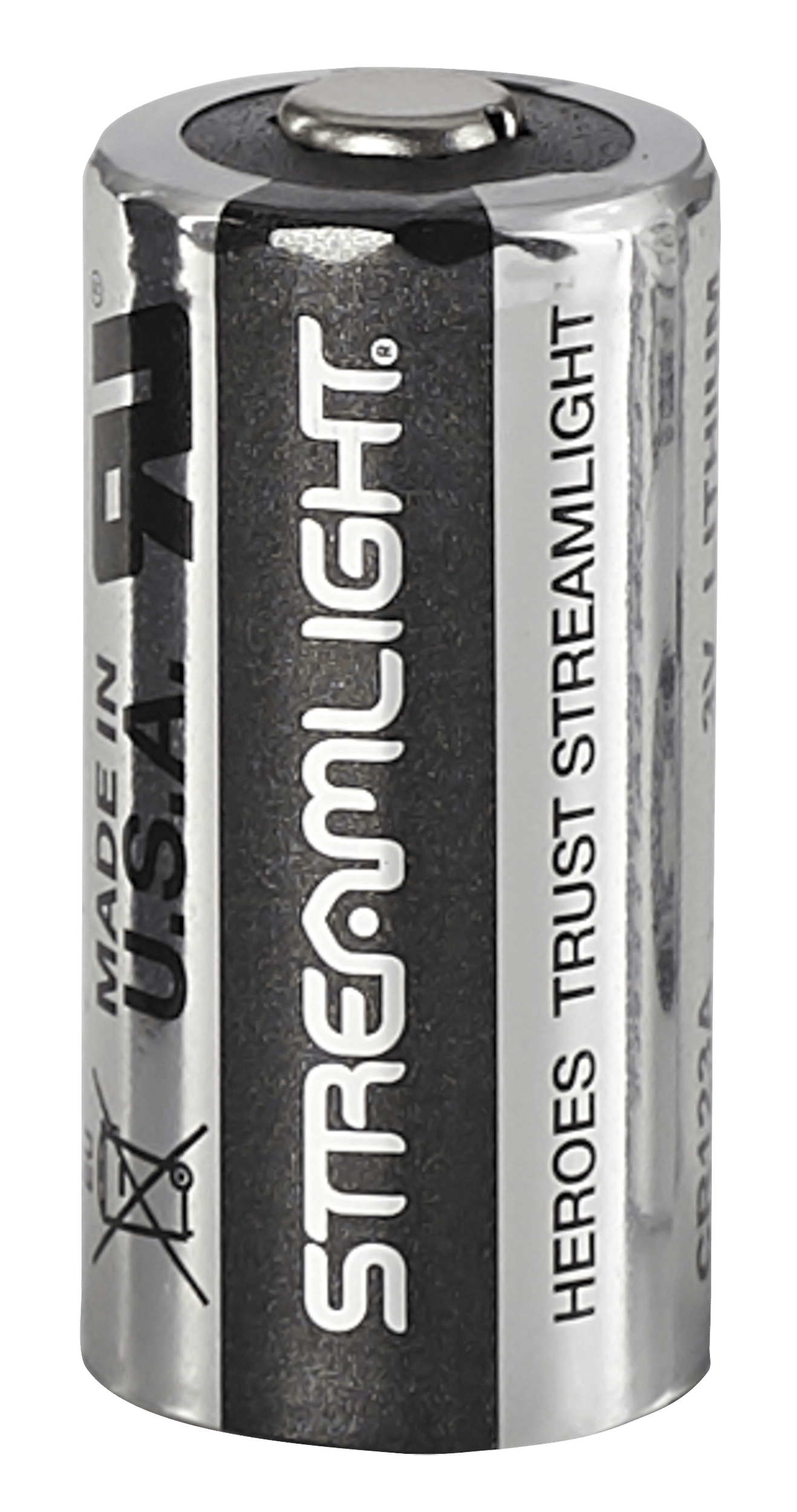 Streamlight 85177 CR123A Lithium Batteries  Silver/Black 3 Volts (12) Single Pack