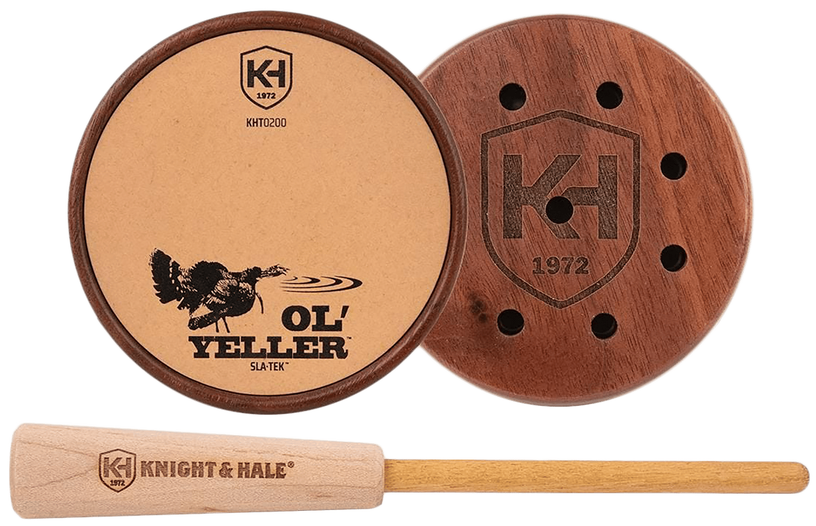 Knight & Hale KHT0200 Ol'Yeller SLA-TEK Pot Call Turkey Sounds Walnut/Yellowheart