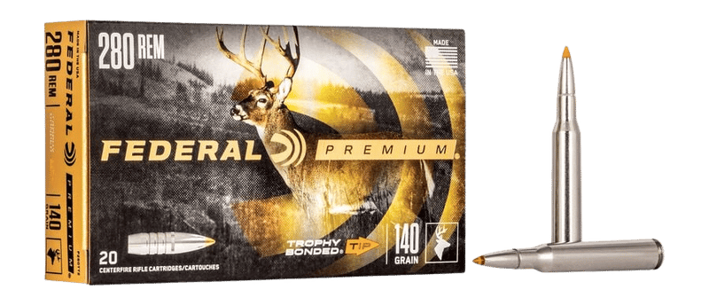 Federal P280TT2 Premium Vital-Shok 280Rem 140gr Trophy Bonded Tip 20 Per Box/10 Case