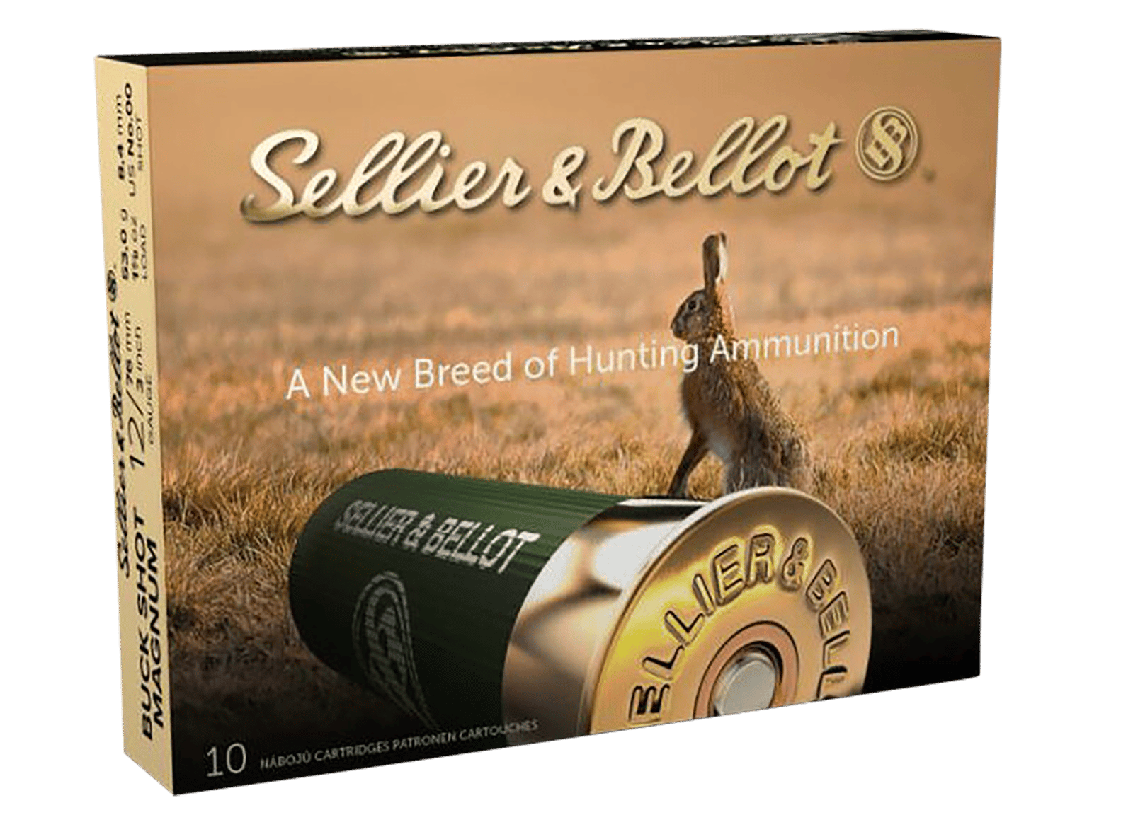 Sellier & Bellot SB12BSA Hunting Magnum 12Gauge 3" 15Pellets 1 7/8oz 00Buck Shot 10 Per Box/25 Case