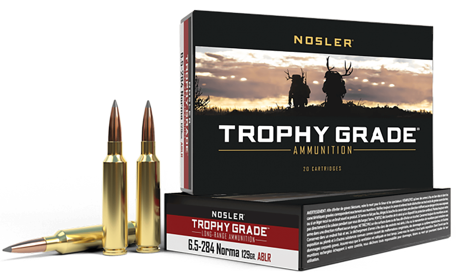 Nosler 60128 Trophy Grade Long-Range 6.5x284Norma 129gr Nosler Spitzer AccuBond Long Range 20 Per Box/10 Case