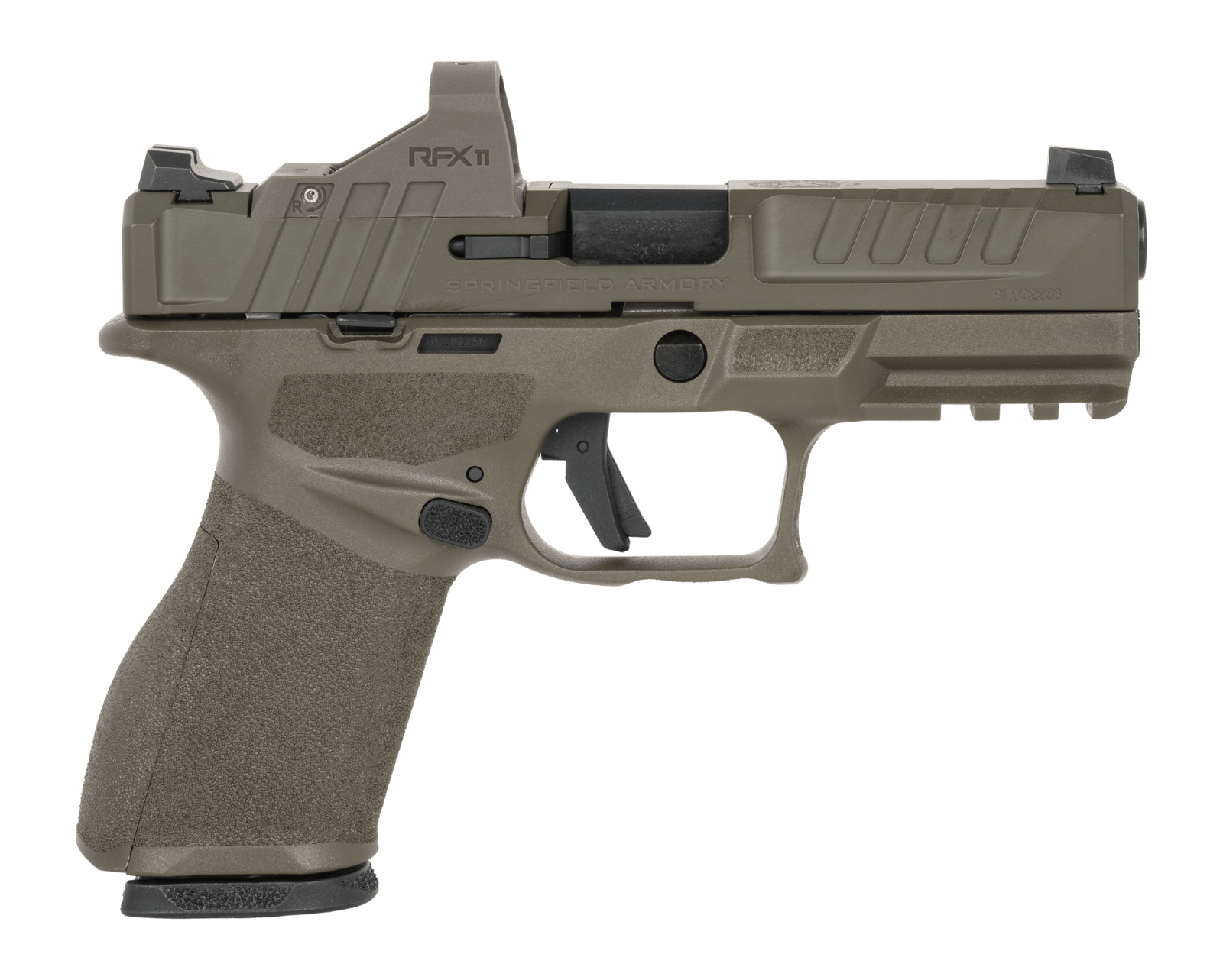 Springfield Armory EC9409GU15PAC Echelon 4.0FC 9mm Luger 15+1 4" Black Melonite Barrel, OD Green Cerakote Steel Optic Ready/Serrated Slide & Polymer Frame w/Picatinny Rail, Adaptive Texture Grip
