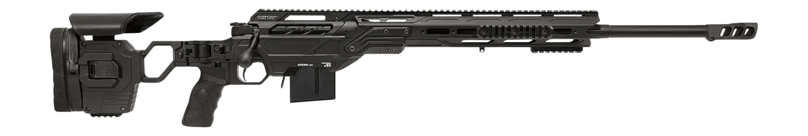 Cadex Inc CDXMCKRKN6524BR20I2B1N CDX-MC Kraken 6.5 Creedmoor 10+1 24" Black DLC Match Grade Threaded Barrel, Black DLC Receiver w/Picatinny Rail, M-LOK Handguard, Black Adjustable Folding Buttstock, B