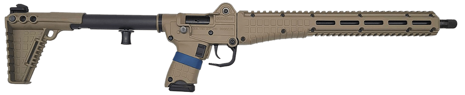 Kel-Tec SUB2K9GLKTAN10 SUB2000 Gen3 9mm Luger 10+1 16.15" Black Steel Threaded Barrel, Tan Picatinny Rail Aluminum Receiver, M-LOK Handguard, Tan Synthetic Folding Stock, Black Polymer Grip