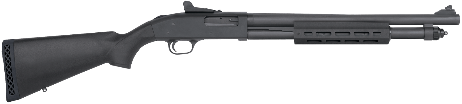Mossberg 50765 590A1 Tactical 12 Gauge 3" 6+1 18.50" Cylinder Bore Barrel Black Parkerized Rec with Ghost Ring Sight Black Synthetic Stock Right Hand Includes M-LOK Handguard