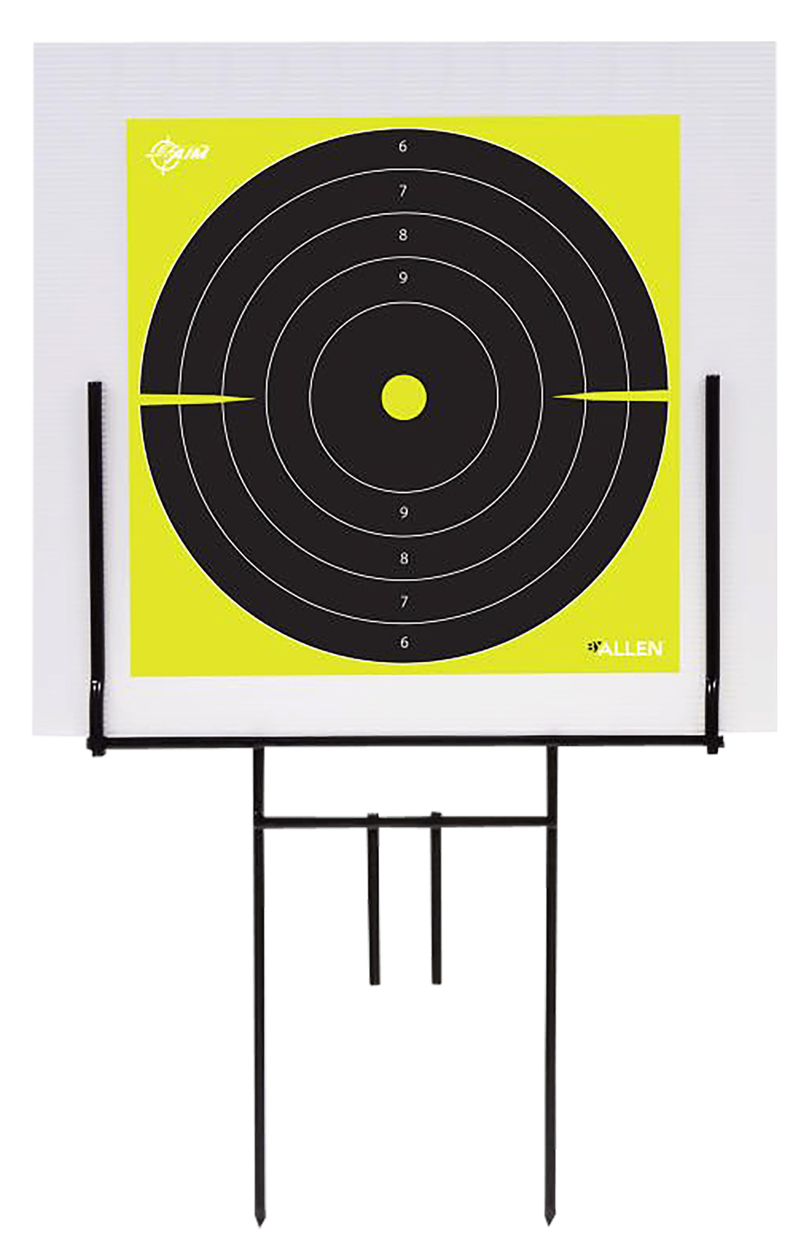 EZ-Aim 15309 Portable Range Target Stand  Black Steel 18" W x 19" H Includes 2 Adhesive Targets