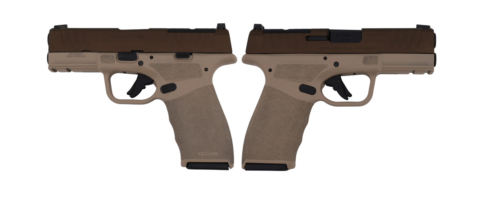 SPRINGFIELD ARMORY HELLCAT PRO 9MM PSTL TWO TONE TAN 1-15RD/1-17RD 3.7"
