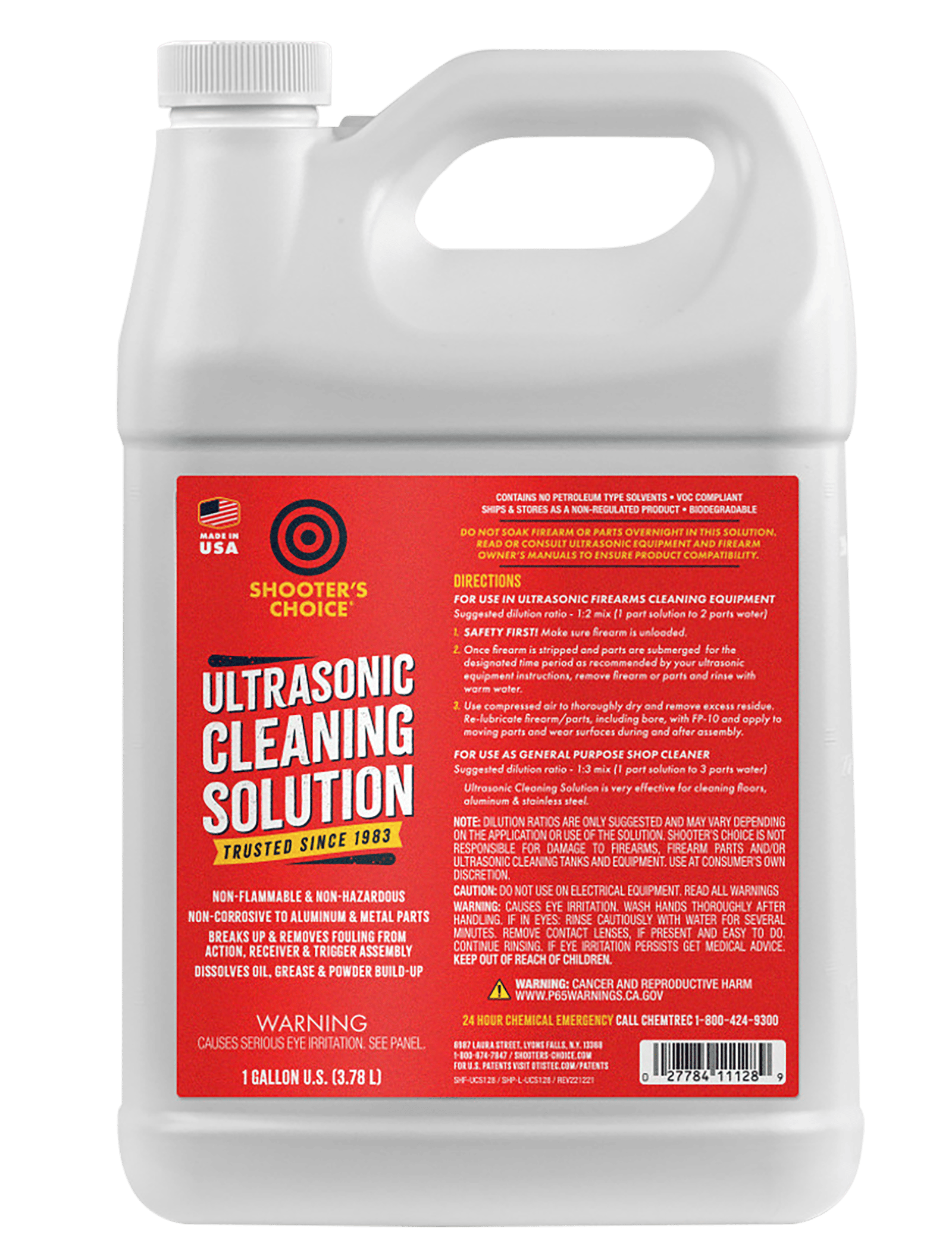 Shooters Choice SHFUCS128 Ultrasonic Cleaning Solution 1 Gallon Bottle