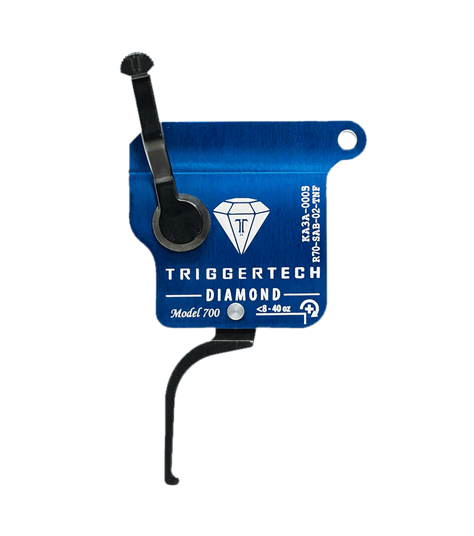 TriggerTech R70SAB02TNF Diamond  Black Flat Straight Fits Remington 700 Right Hand