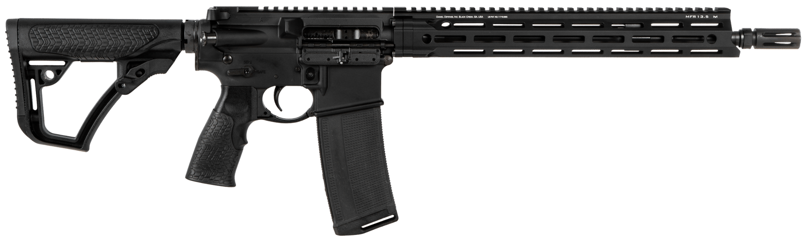 Daniel Defense 0212815049047 DDM4 V7 SLW 5.56x45mm NATO 30+1 14.50" Threaded Lightweight Profile Barrel, Black Hard Coat Anodized,  6 Position Stock w/SoftTouch Overmolding