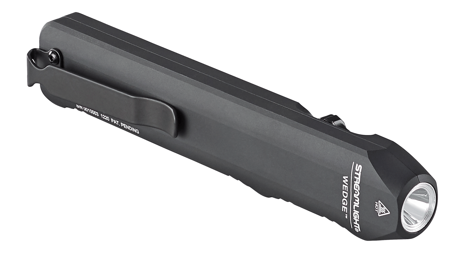 Streamlight 88810 Wedge Slim Black Aluminum, White Light LED 300/1,000 Lumens, 110 Meters Beam Distance