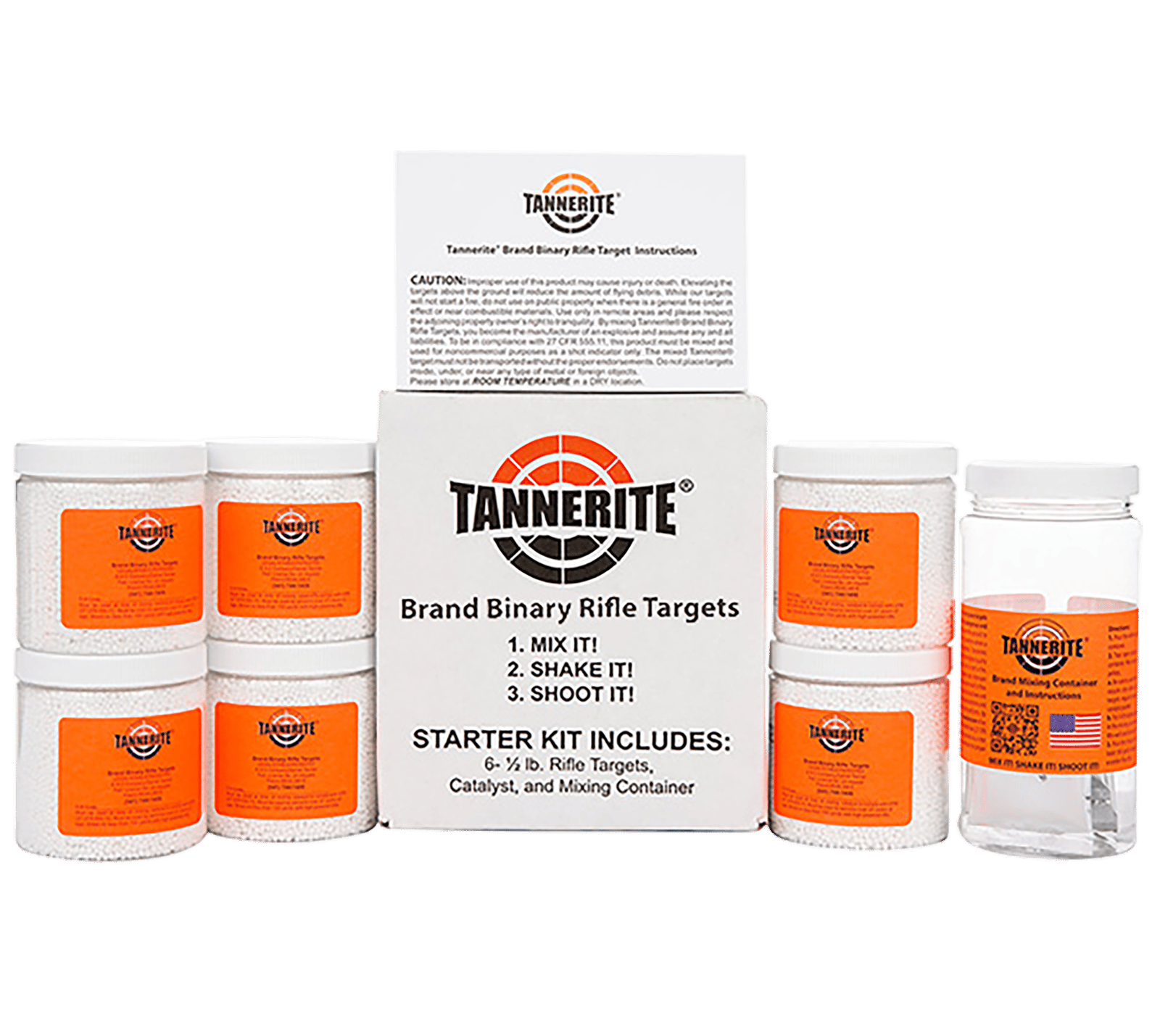 Tannerite STR Starter Kit  Impact Enhancement Explosion White Vapor Centerfire Rifle Firearm 0.50 lb 24 Targets