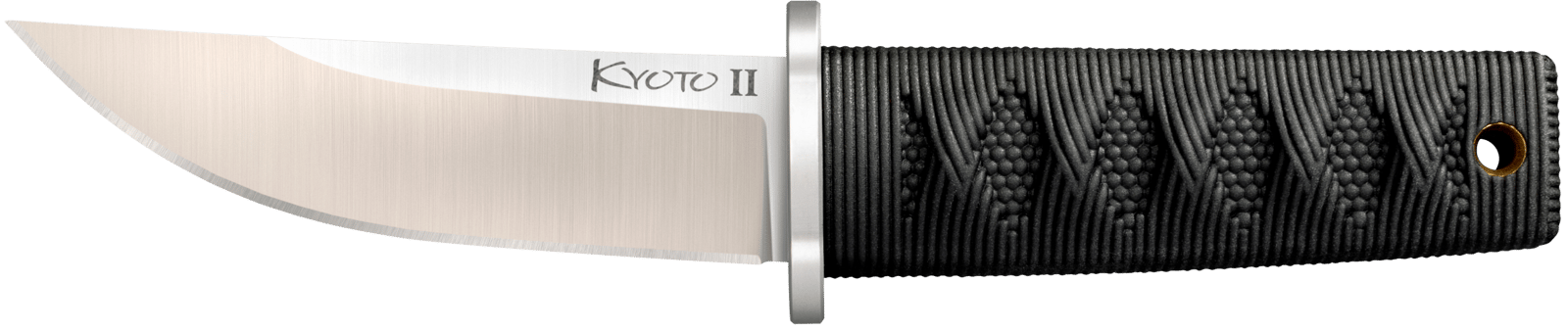 Cold Steel CS-17DB Kyoto II 3.38" Fixed Plain Tanto 8Cr13MoV SS Blade/Black Contoured Kray-Ex Handle