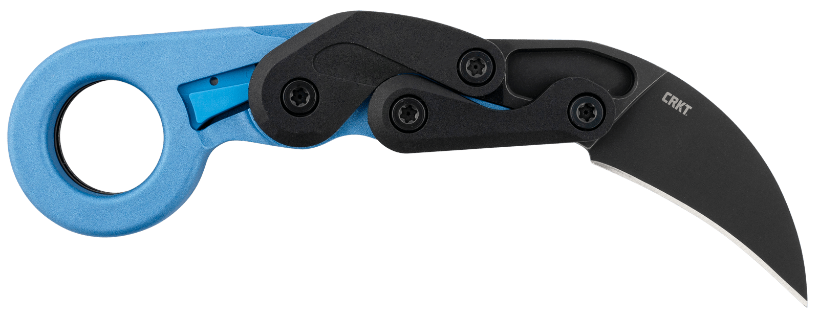 CRKT 4041B Provoke  2.47" Folding Hawkbill Plain Black Stonewashed 4116 Stainless Steel Blade/Blue Metallic Grivory Handle