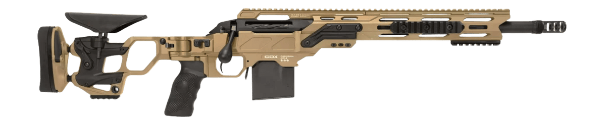 Cadex Inc CDXSSCOV308165CP20I2E1 CDX-SS Seven S.T.A.R.S. Covert Compact 308 Win 10+1 16.50" Black DLC Fluted Threaded Barrel, Hybrid Tan Cerakote Receiver w/Picatinny Rail, M-LOK Handguard, Hybrid Tan
