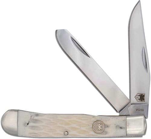 COBRATEC TRAPPER TWO BLADE G-10 WHITE BONE SS SLIP JOINT