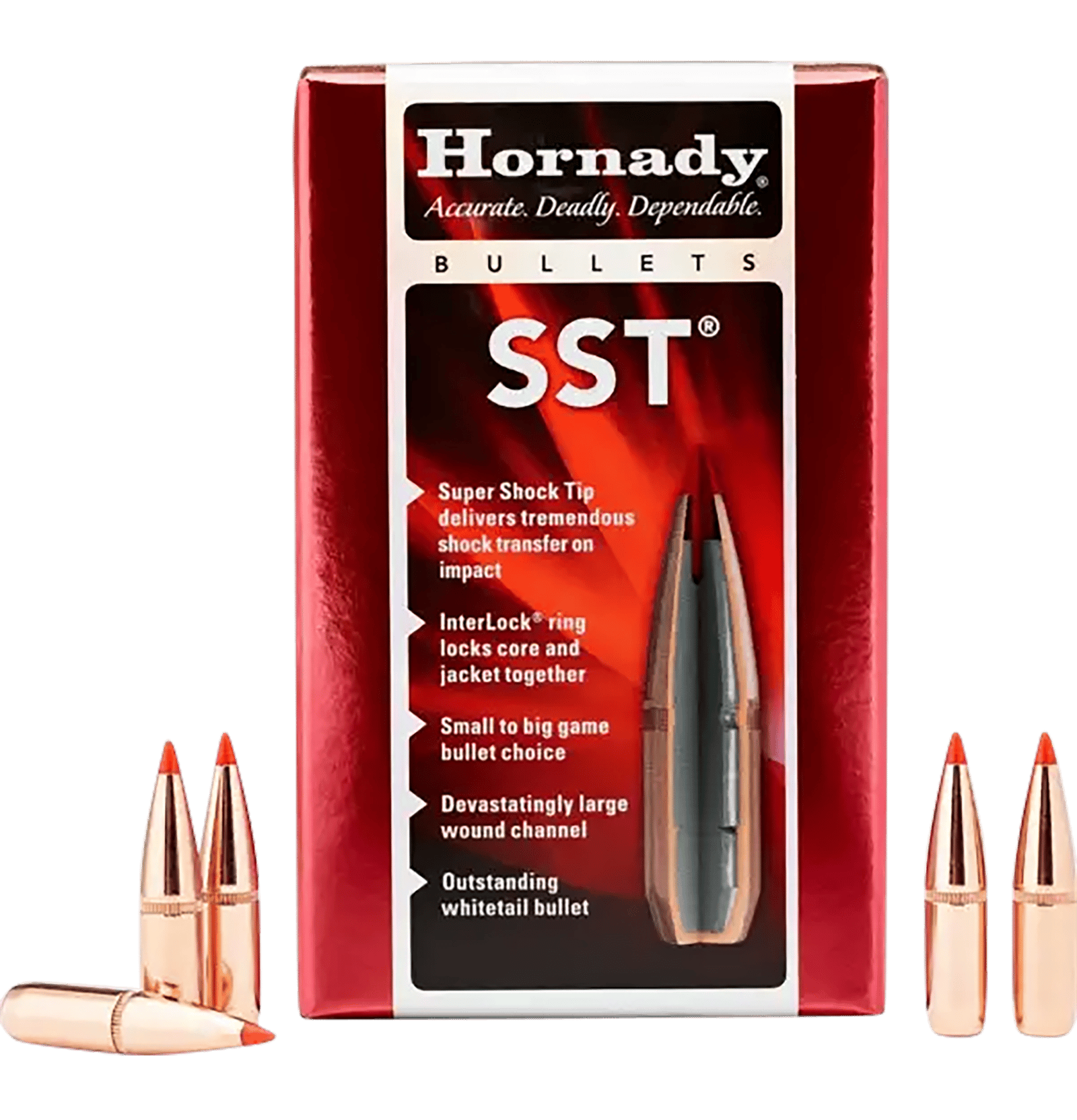 Hornady 28302 SST  7mm .284 154 gr Super Shock Tip 100 Per Box/ 15 Case