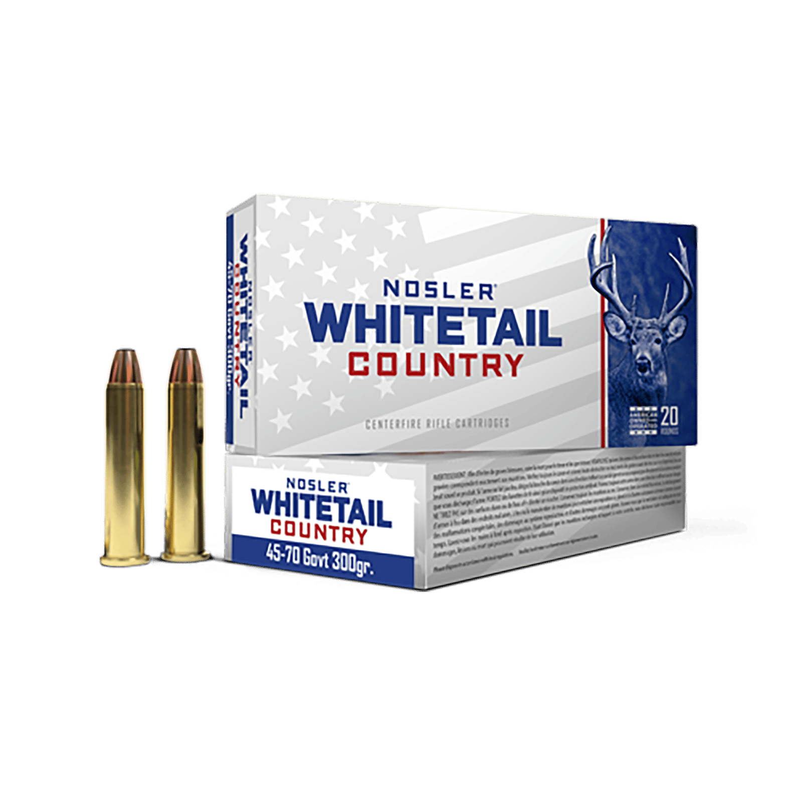 Nosler 40145 Whitetail Country  45-70Gov 300gr 20 Per Box/10 Case