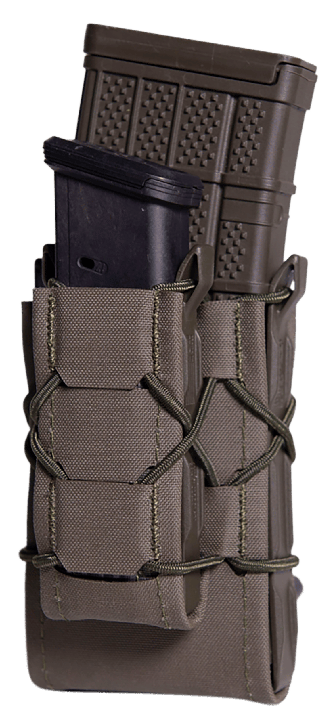 High Speed Gear 24DD00OD TACO Gen 2 Double Decker OD Green Nylon Laminate MOLLE Mount Pistol/Rifle