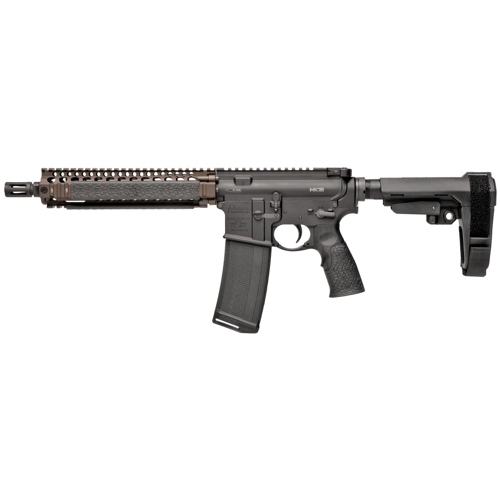 DD MK18 PISTOL 556 32RD 10.3" FDE PB