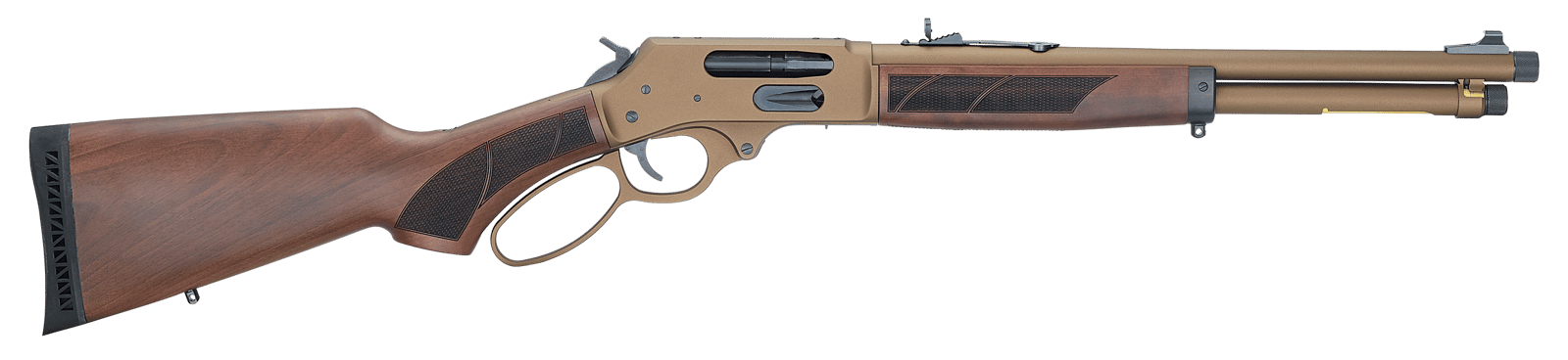 Henry H010XCW4570 Explorer Carbine 45-70 Gov 4+1 16.50" Burnt Bronze Cerakote Threaded Barrel, Burnt Bronze Cerakote Steel Drilled & Tapped Receiver, American Walnut Fixed w/Pistol Grip Stock